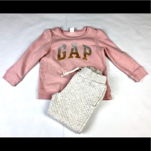 Baby Gap sweater and sweatpants outfit